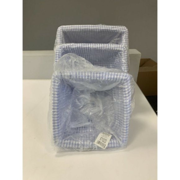 Burton & Burton 3 Pc Baby Boy Nursery Baskets X223 - Picture 1 of 5